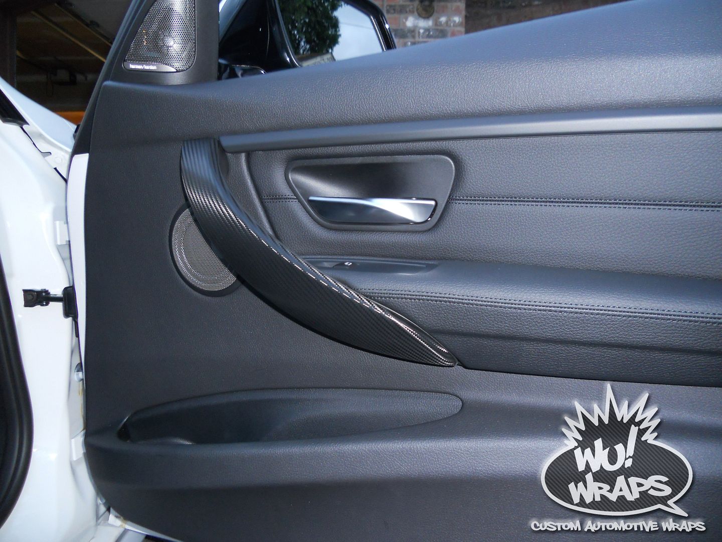 BMW F30 335i sport 3m 1080 carbon fiber interior trim Wrap Wu! Wraps